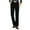Black â‘¡, variant on Chiccall Mens Corduroy Dress Pants Flat Front Button Casual Suit Pants Solid Lounge Straight Leg Fall Winter Trousers with Pockets Plus Size