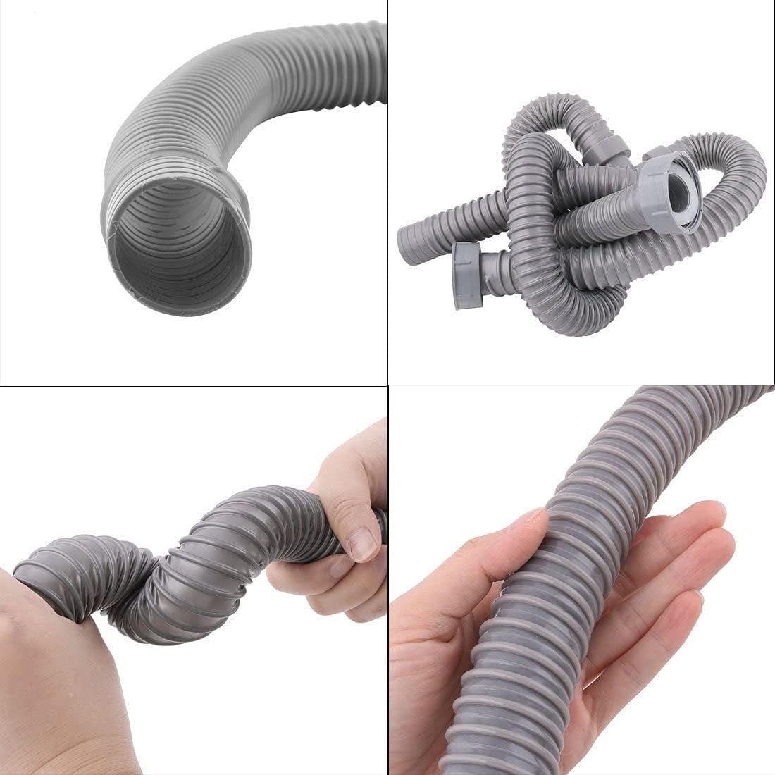 3.3Ft Washing Machine PVC Y Shaped Drain Discharge Hose Washer Pipe Connector
