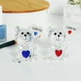 thumbnail image 3 of valentines day decorations, Clear Bear Figurine Valentine's Day I You Bear Ornament Collectible Tabletop Bear Statue For Wedding Birthday Party, 3 of 8