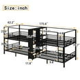 thumbnail image 4 of Generic Quadruple Bunk Bed (Twin Size, 2-Pack) with Wardrobe & Storage - Metal Bunk Bed Set for Shared Bedrooms, Space-Saving, Noise-Reduced, Black, 4 of 9