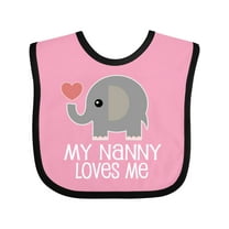 Inktastic My Nanny Loves Me Grandchild Boys or Girls Baby Bib
