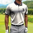 thumbnail image 5 of Fnnxeal Mens Polo Shirts Collared Casual Golf Graphic Short Sleeve Summer Polo Gray Shirts for Men Size 2XL, 5 of 5