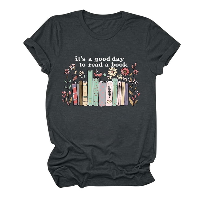 XMMSWDLA Hauts de Mode pour Femmes Col Rond Aguichant Patchwork Dentelle Manches Courtes Tee-Shirts Blouses Décontractées Gris Foncé Hauts d'Entraînement pour Femmes