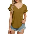 thumbnail image 2 of TODOZO T Shirts for Women Loose Fit Casual Lightweight Soft Basic Tees Women's Solid V Neck Tops with Chest Pocket Short Sleeve T Shirts Loose Casual Basic Tees Summer Clothes Outfits, 2 of 9