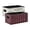 Delicate Floral White Dots On A Dark Red Background, variant on Felt Storage Bins 2-Pack Foldable Space-Saving Organizer For Home Office Leopard Print Intricate Crosses Decorative