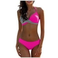 thumbnail image 1 of Cómodo Bikini para mujer Empalme Sólido Traje de baño de dos piezas Traje de baño Conjunto de ropa de playa OAVQHLG3B Store lin121212, 1 of 4