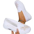thumbnail image 3 of Embroidered Orthopedic Shoes for Women, Slip On Knit Loafers Breathable Mesh, Casual Sneakers Lightweight Comfortable Orthopedic Walking Shoes, 3 of 5
