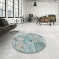 thumbnail image 4 of Ahgly Company Machine Washable Indoor Rectangle Contemporary Light Steel Blue Area Rugs, 5' x 8', 4 of 7