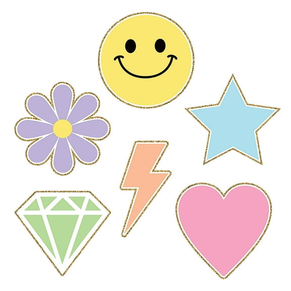 16" x 16" Pastel Varsity Themed Cardstock Wall Cutouts Set - 6 Pieces