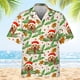 thumbnail image 2 of Camisa hawaiana unisex personalizada con estampado floral navideño para perros y gatos, camisetas de vacaciones en la playa con cara linda, camiseta de manga corta para hombres y mujeres, 2 of 4