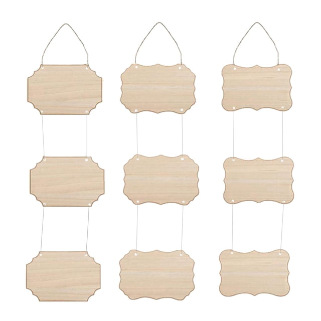 3 Unids licencia de Inacabada MDF Forma de , Tablero, Rústicos, Letreros Naturales para La Decoración Y