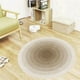 thumbnail image 3 of Alfombra redonda de 60 cm marrón para sala de estar, sofá de viento crema, mesa de café, dormitorio, cabecero, estudio, cojín insonorizante para el suelo, 3 of 6