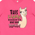 thumbnail image 4 of Inktastic This Llama Doesn't Want Your Drama cute llama Youth T-Shirt, 4 of 5