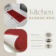 thumbnail image 3 of Wool Effect Wildflowers Kitchen Runner Rug 48 x 20 Inches Red Black, 3 of 5