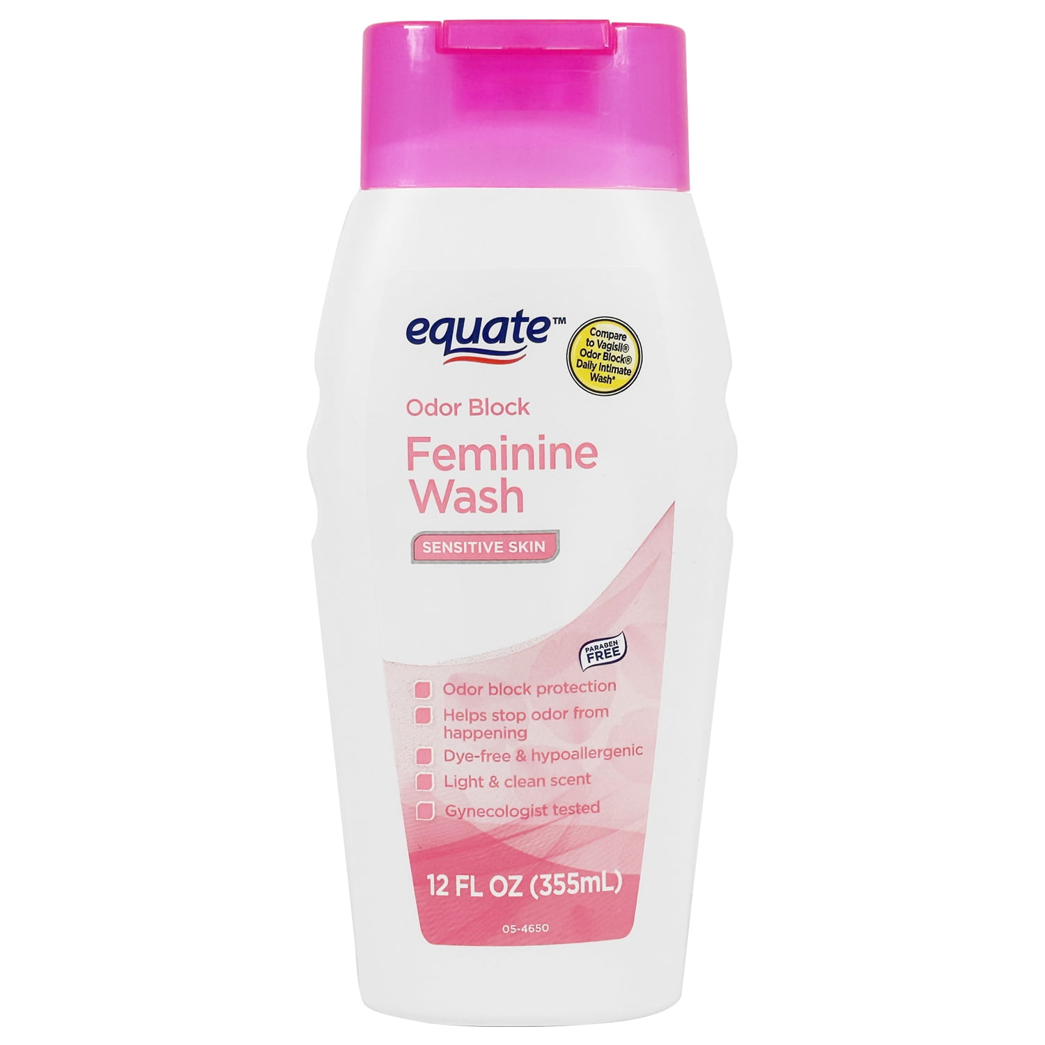 (3 pack) Equate Odor Block Feminine Wash for Sensitive Skin, 12 fl oz