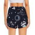 thumbnail image 2 of Lsque Galaxy2 Printed Women's Running Shorts with Liner Pockets,Elastic Quick Dry Workout Athletic Gym Yoga Shorts,Womens High Waist Shorts-XX-Large, 2 of 9
