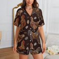 thumbnail image 2 of Sdmnsg-T Chicken And Rooster Women Pajama Set Short Sleeve Comfy Pjs Sets 2 Piece Lounge Set, 2 of 8