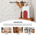 thumbnail image 7 of Pofeuu Bulldog Red Print Large Bookend Hold Heavy Books- Wood Bookends for Heavy Books Heavy Duty Book Ends Wood Bookends for Office Desk Non-Skid, 7 of 7