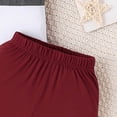 thumbnail image 6 of WUANDIXFA Toddler Kid Boy Clothes Colorblock Letter Graphic Tee Shorts 2PC Summer Outfit Set (Wine, 2-3 Years), 6 of 7