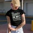 thumbnail image 2 of Beauty Is My Business, Cosmetics or Beauty Themed Merch Gift for Makeup Artist or Lovers, Cosmetologists & Beauticians, Navy Blue T-Shirt, 3XL, 2 of 5