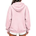 thumbnail image 3 of Zip up Hoodies for Women Fall Winter Long Sleeve Drawstring Hooded Sweatshirts Loose Fit Casual Jackets with Pocket XL, 3 of 5
