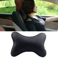 thumbnail image 1 of Car Auto Bone Shape Seat Head Neck Rest Synthetic Leather Pillow Pad Rest, 1 of 5