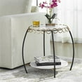 thumbnail image 2 of Uttermost Chainlink Contemporary Marble & Iron Side Table in White/Gold/Black, 2 of 6