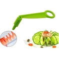 thumbnail image 4 of 2 uds cuchillo en espiral para verduras y frutas patata zanahoria pepino cortador en espiral accesorios para cuchillos de cocina, verde, 4 of 5