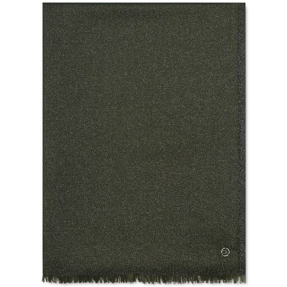 Calvin Klein Women's Metallic Sparkle Scarf, Olive/Silver, OS