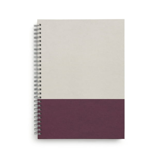 TRU RED Medium Hard Cover Ruled Notebook, Gray/Purple TR55742 Walmart