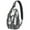 Gray Halloween Ghosts-1, variant on Sling Backpack,Gray Halloween Pumpkins Bats and Faces Sling Bag with Water Bottle Holder,Waterproof Sling Bag for Men/Women with Headphone Jack for Hiking,Travel