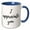 Blue/White, variant on 3drose, I Appreciate You. Black Script Lettering on a White Background., 11oz Two-tone Green Mug