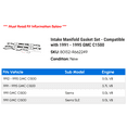thumbnail image 2 of Intake Manifold Gasket Set - Compatible with 1991 - 1995 GMC C1500 1992 1993 1994, 2 of 2