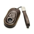 thumbnail image 2 of Vitodeco Genuine Leather Smart Key Fob Case Compatible for Mercedes-Benz S-Class 2022, Mercedes-Benz C-Class 2022, EQS 2022 (3-Button, Brown), 2 of 5
