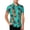 Mint Green, variant on Trendfront Mens Hawaiian Pineapple Print Shirts Summer Collared Short Sleeve Tops Fruit Graphic Casual Beach Button Down