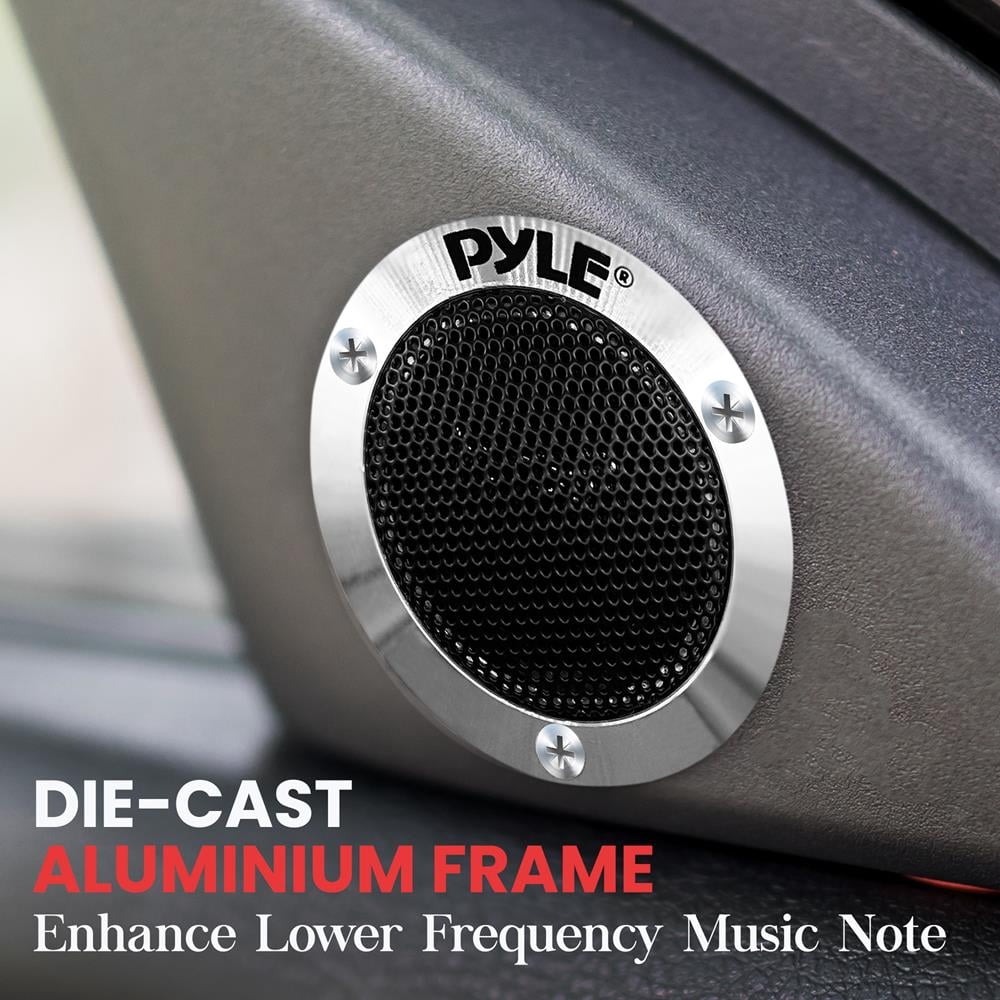 Pyle Dual Titanium Dome Car Audio Tweeters 1 Pair 1” Voice Coil 80 Watts at 4-Ohm, 2.5"