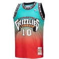 thumbnail image 2 of Men's Mitchell & Ness Mike Bibby Red/Teal Vancouver Grizzlies 1998/99 Hardwood Classics Fadeaway Swingman Player Jersey, 2 of 4