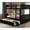 Espresso, variant on Solid Pine Full Over Full Bunk Bed / Safe with Solid Rails on Top Bunk