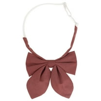 INSPIRE CHIC Women's Solid Color Sparkle Shiny Adjustable Neck Pre-Tied Bow Ties Dark Red One Size