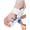 White — Blue Button, variant on AlignToe Pro V2 Adjustable Bunion Corrector Toe Straightener - Big Toe Pain Relief Support Splint for Men Women, One Size Fits All, Breathable Comfort