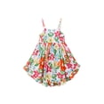 thumbnail image 5 of famuka Little Girl Summer Strap Dress Toddler Flowers Sundress Child Cotton Swing Dresses, 5 of 10