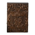 thumbnail image 2 of KLKCMS Retro Embossed Cross Pattern Writing Notebook Lined Journal Red Bronze, 2 of 9