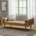 GDF Studio Huller Contemporary Tufted Double End Chaise Lounge with