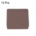 thumbnail image 3 of Almohadillas para muebles, 12 piezas de 2'' x 2'' - Protectores de piso de patas de silla de goma cuadrada, taza de rueda antideslizante (marrón), 3 of 5