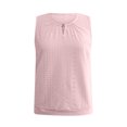 thumbnail image 6 of ClodeEU Women's Round Neck Eyelet Embroidery Tank Top, Loose Fit Solid Color Casual Summer Shirt Pink,Womens Plus M, 6 of 9