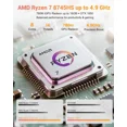 thumbnail image 3 of 15.6" IPS FHD Gaming Laptop, AMD Ryzen 7 8745HS 32GB DDR5 RAM 1TB SSD (8C/16T, up to 4.9GHz) Radeon 780M Graphics Business Computer with 100W Type-C Backlit Keyboard, Fingerprint USB-C 4.0 RoseGold, 3 of 7