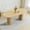 Natural, variant on 70.8 Inch Dining Table for 4-6 People, Oval Kitchen Table with Wood Strip Base, Modern Farmhouse Large Round Dining Room Tables for Kitchen Living Room (Natural)