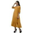 thumbnail image 4 of Moomaya Robes Maxi à Manches Longues Femmes Robes d'Été Unies Robe Maxi, 4 of 6