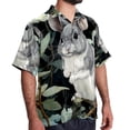 thumbnail image 2 of Tmall Men's Casual Printed Button Down Short Sleeve Poplin Hawaiian Beach Shirt with Spread Collar Tops, 2 of 6