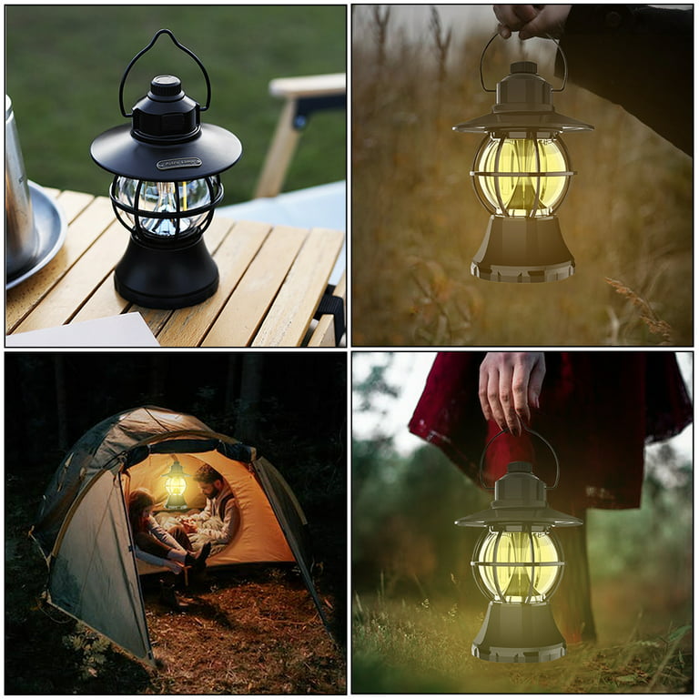 Camping Lantern, GIUGT LED Camping Lights with Power Bank, 3 Lighting  Colors and Dimmable Outdoor Camping Lamp, Rechargeable Portable Lantern  Lights with Foldable Handle for Hiking/Emergency, Green 